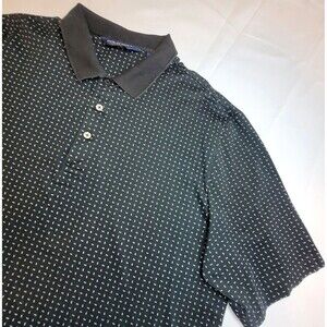 Ralph Lauren Polo Golf 100% Pima XL Black All Over Print Shirt Mens